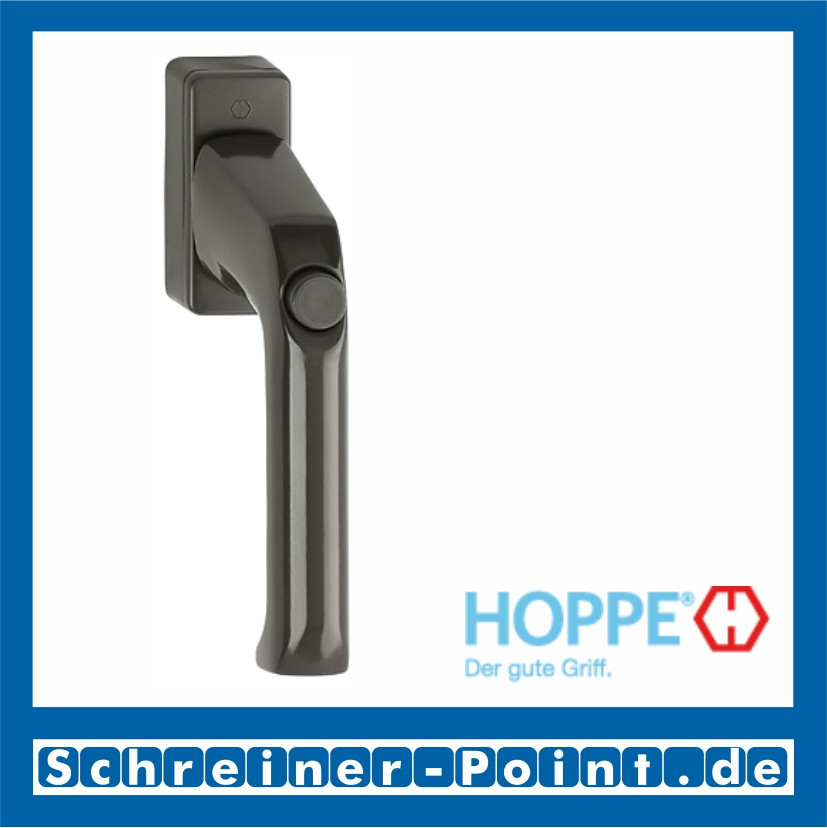 Hoppe London Aluminium Fenstergriff Druckknopf F8019 graubraun beschichtet  013SV/U34, 834914, 6870570